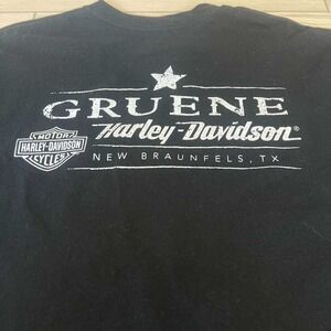 Gruene Harley‎ Davidson New Braunfels Texas Biker Black Graphic T-Shirt XL